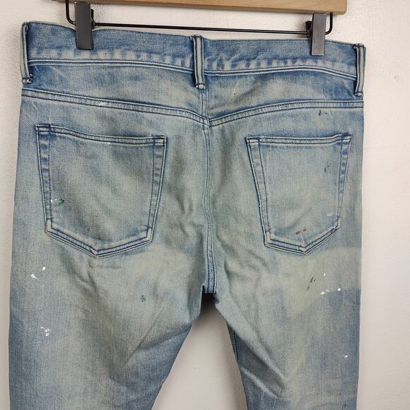 John Elliott The Cast 2‎ Bleached Indigo Jeans Mens 30 Distressed Made in Japan - Picture 8 of 12